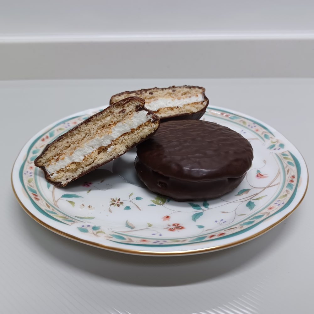 チョコパイの断面画像