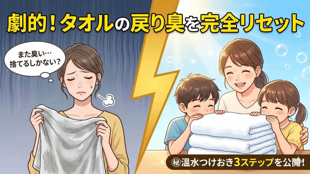 タオルの匂い戻り臭をリセット