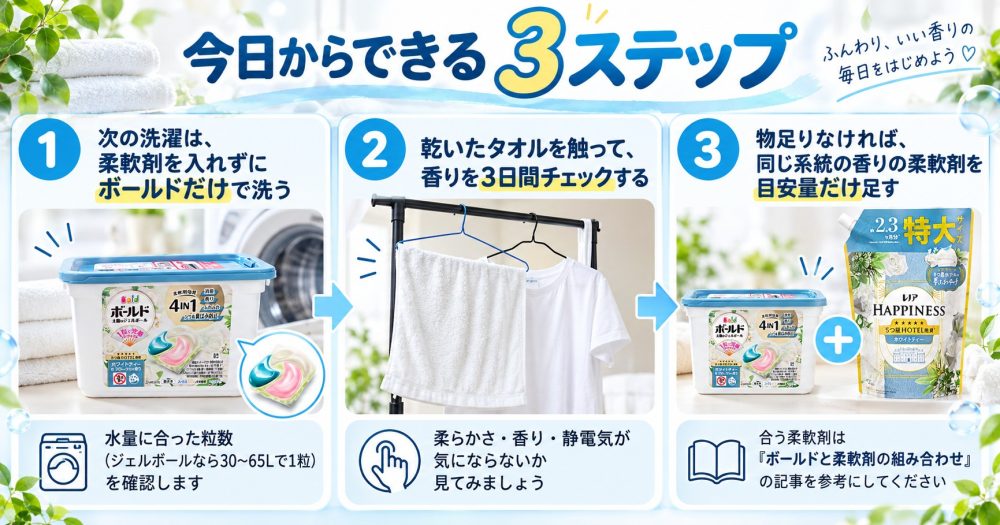 今日からできる３ステップ