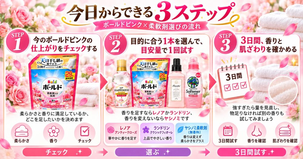 今日からできる3ステップの図